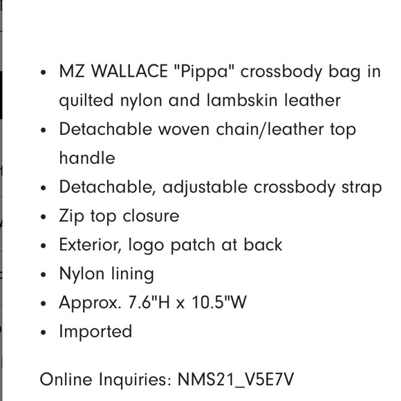 MZ Wallace Pipa Large NWT Flash sale - Picture 2 of 9